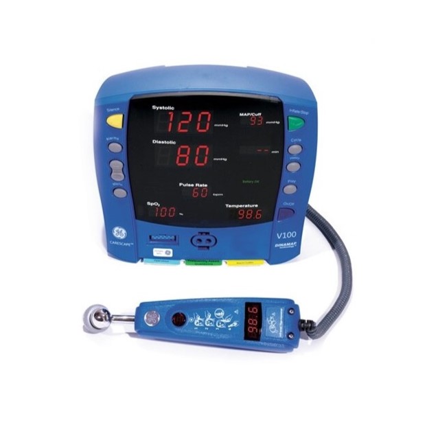 Patient Monitor Carescape® V100 Vital Signs Monitoring Type ECG, NIBP, Temperature AC Power / Battery Operated by GE Healthcare  ID 2108172-001-596171